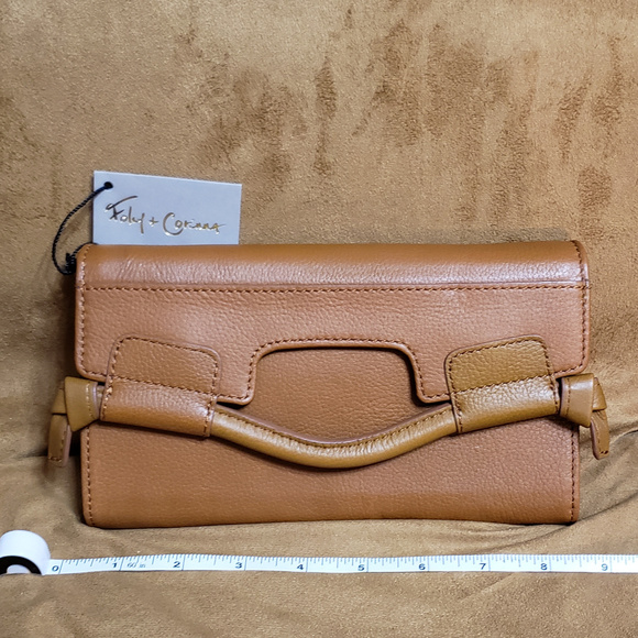 NEW Foley&Corrina Pebble Leather Clutch on String - Picture 1 of 8